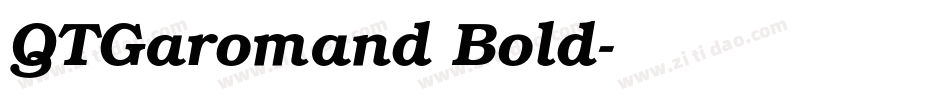 QTGaromand Bold字体转换
